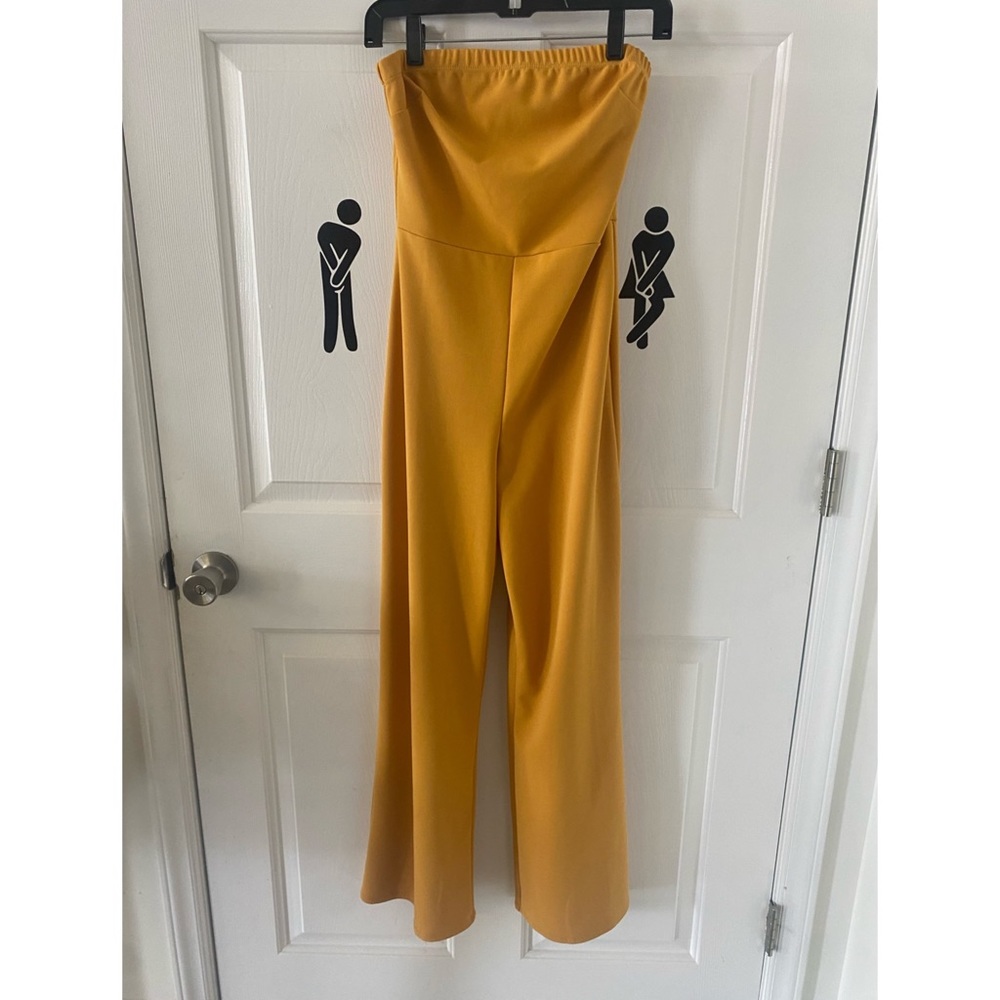 Mustard Halter Pant Jumpsuit - Size Small